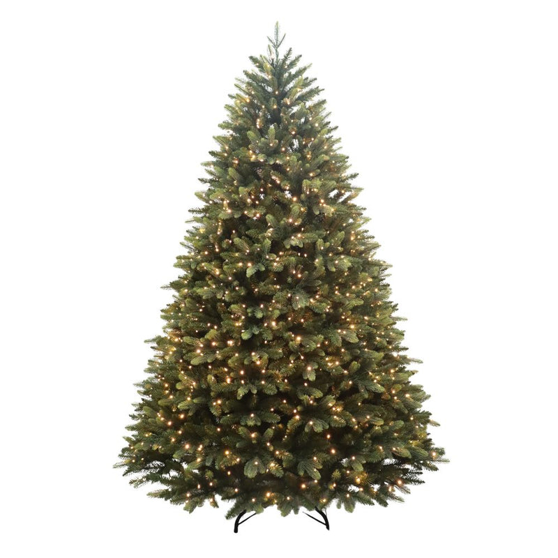 Puleo Grand Everett Spruce 7ft Prelit Artificial Christmas Tree with Dual Colour Lights