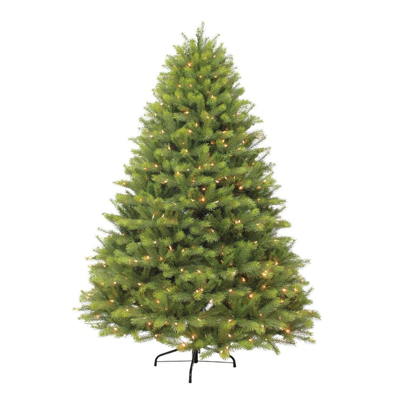 Puleo Grand Kensington Fir Prelit Artificial Christmas Tree with Dual Colour Lights