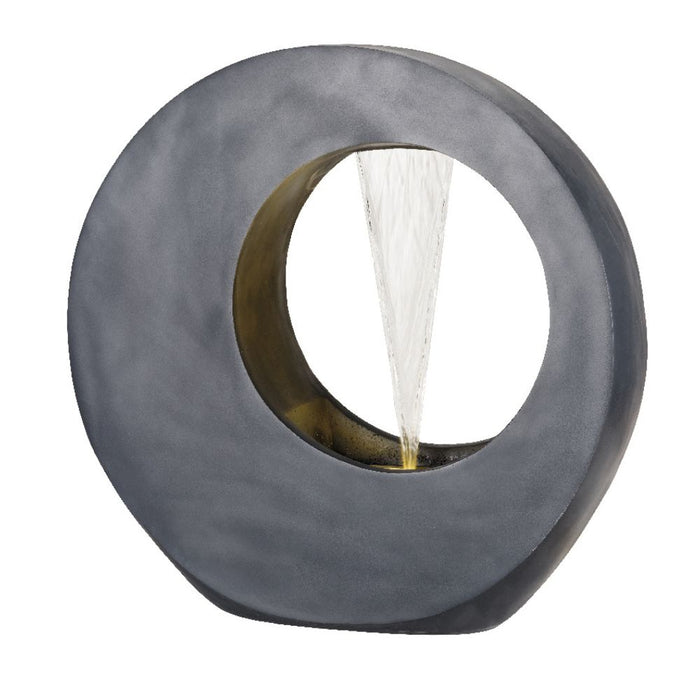 Lumineo Grey Poly Resin Circle Water Feature