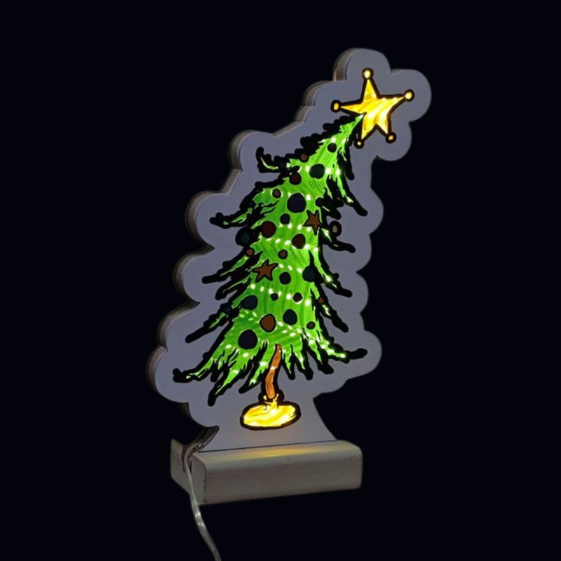 Festive Grinch Tree Infinity Light 20cm