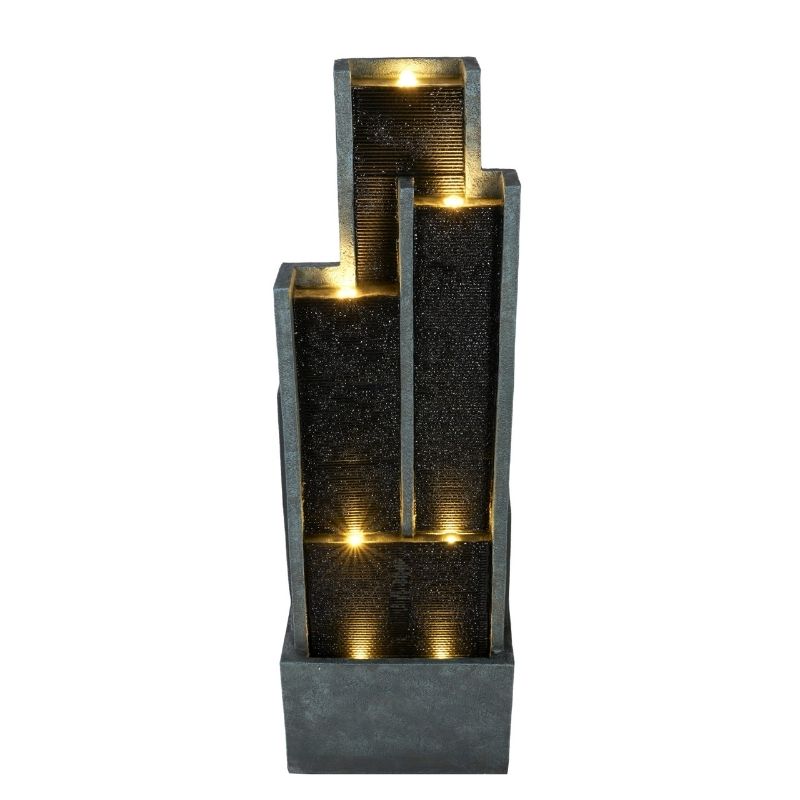 Hamac Campsie Rippled Columns Water Feature — Newbank Garden Centre