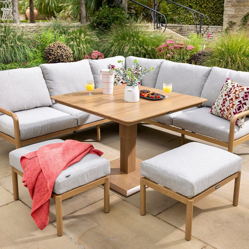 Hartman Sahara Square Casual Dining Set with Adjustable Table