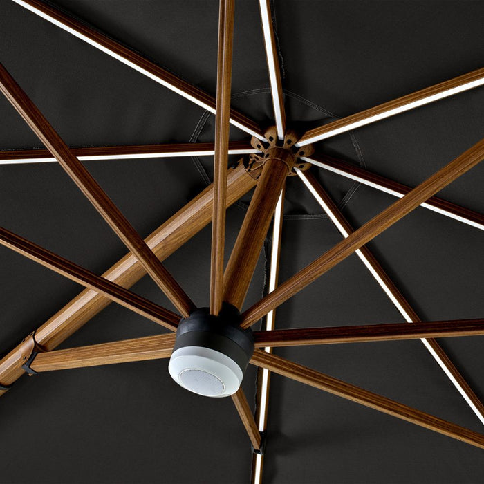 Hartman Seychelles 3m Square Cantilever Parasol with Bluetooth Speaker