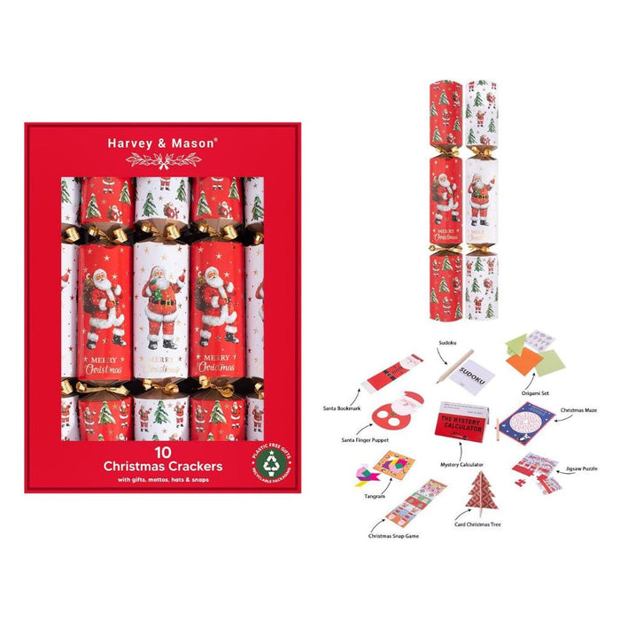 Harvey & Mason 10 Luxury Santa 14" Crackers