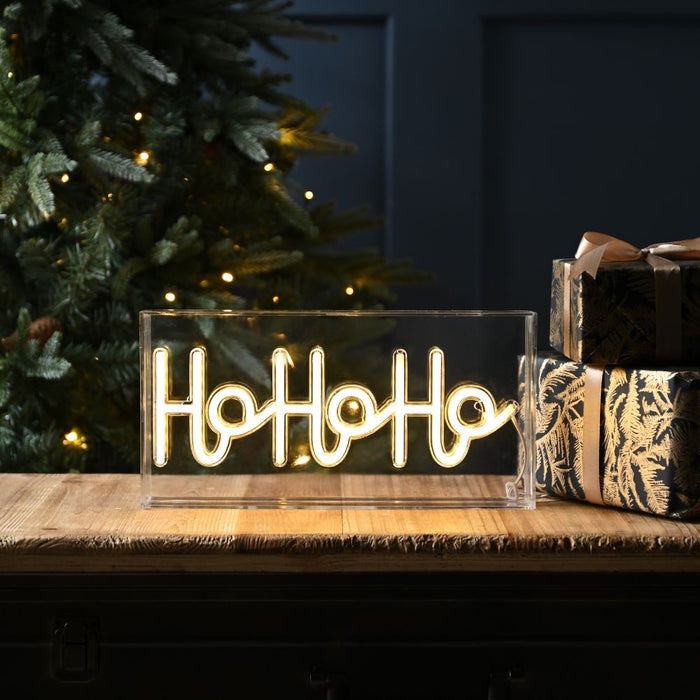 Ho Ho Ho Warm White Neon Sign