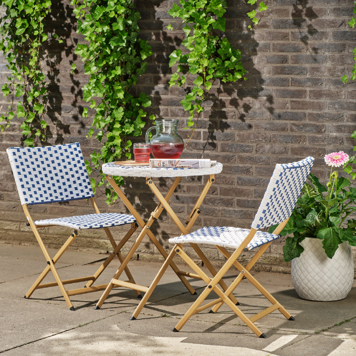 Kaemingk Blue Bellano Wicker Bistro