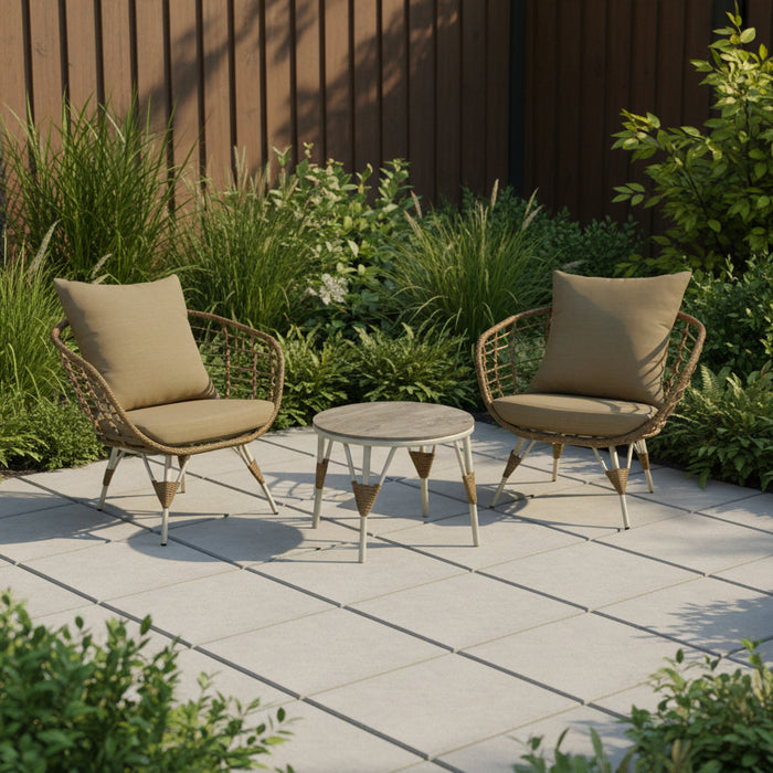 Kaemingk Evora Natural Wicker Bistro Set