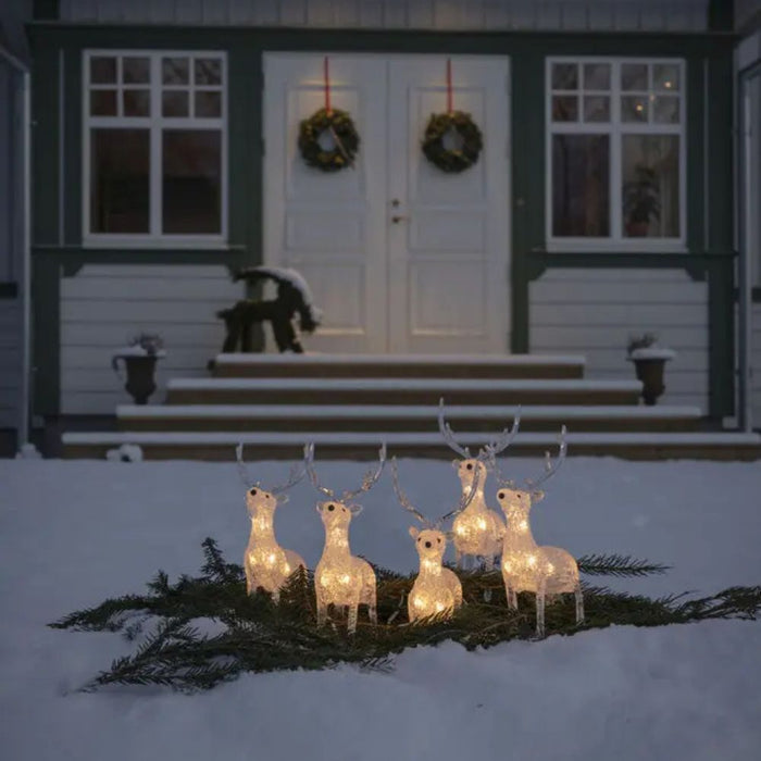 Konstsmide 5pc LED Acrylic Reindeer Set