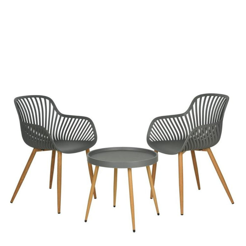 Koopman Ambiance Grey And Wood Bistro Set