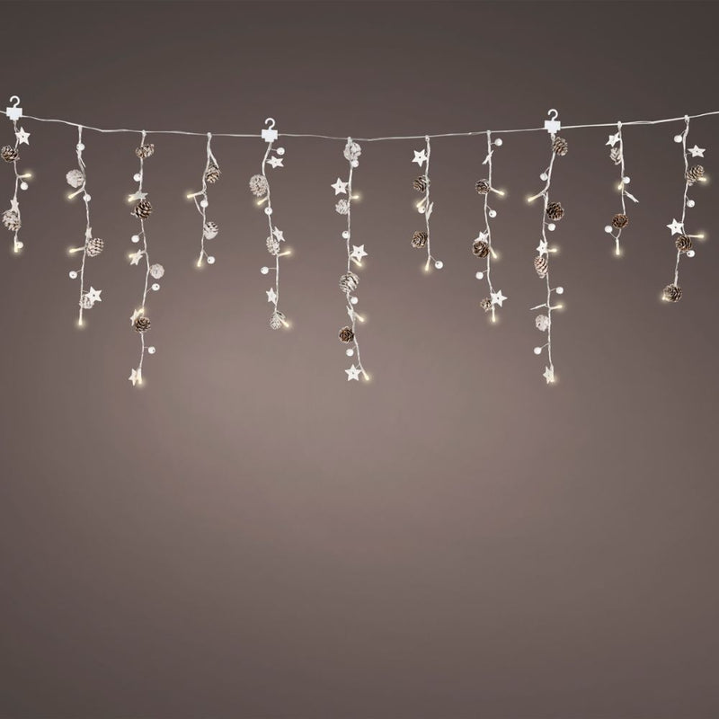 LED Icicle Curtain Lights - Warm White