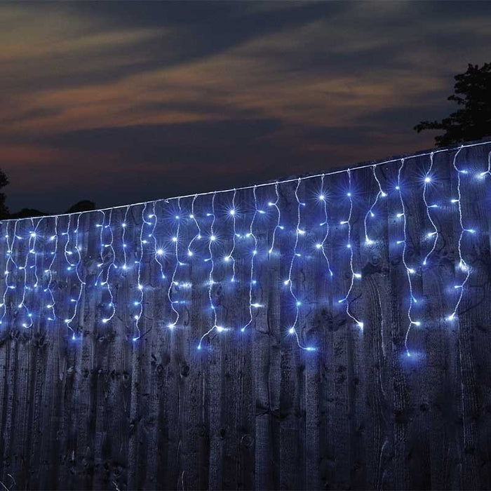 LED Icicle Lights - Cool White/Blue