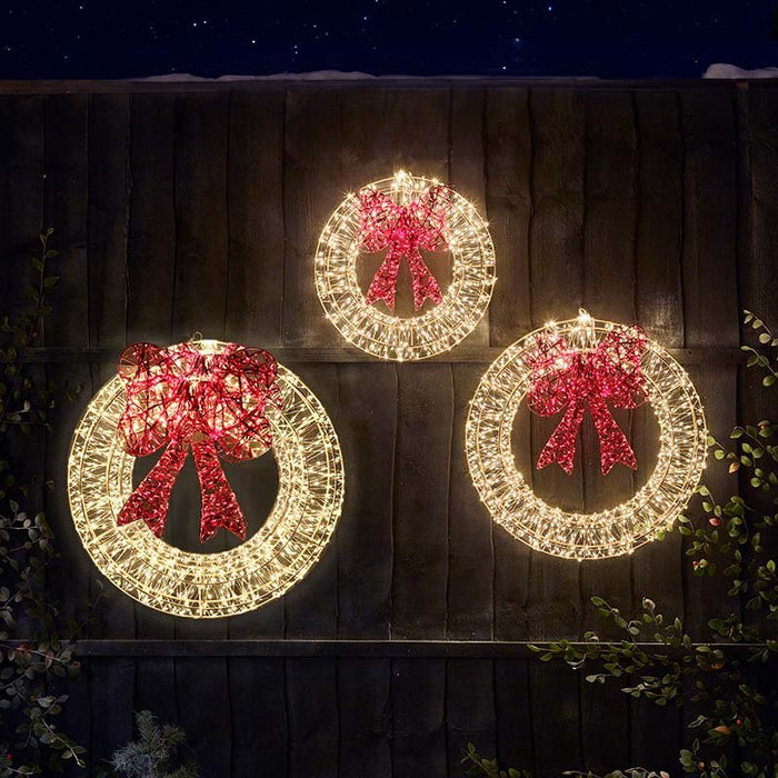 LED Lit Galaxy Wreath - Warm White