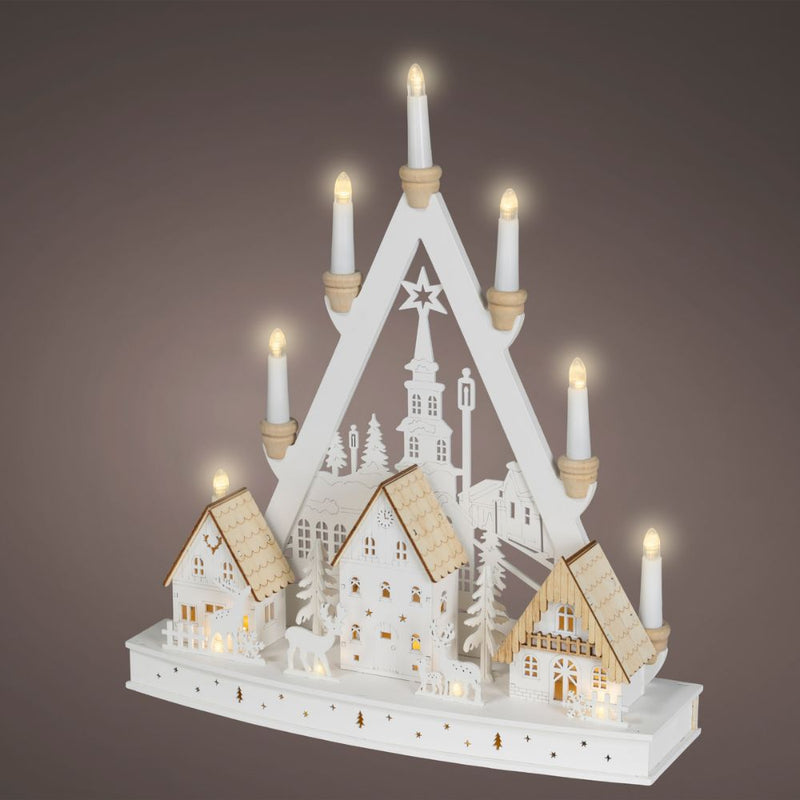 LED Warm White Natural Window Lights Christmas Scene