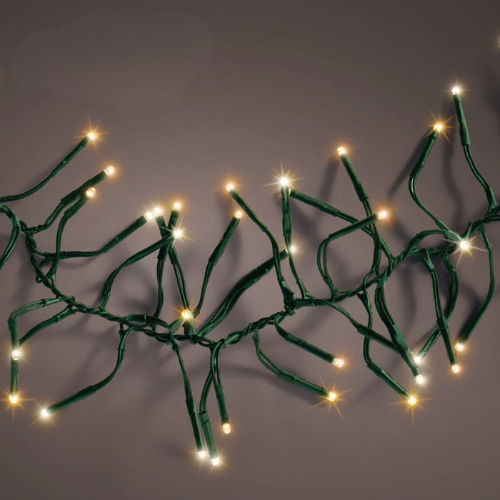 Lumineo Plug In Christmas Lights (Mains Powered) – Warm White/Classic Warm LED Cluster String Lights