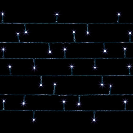 Premier Plug In Christmas Lights (Mains Powered) – Cool White LED String Lights