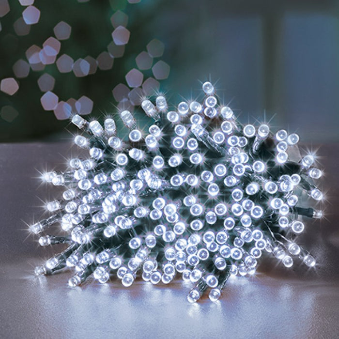 Premier Plug In Christmas Lights (Mains Powered) – Cool White LED String Lights