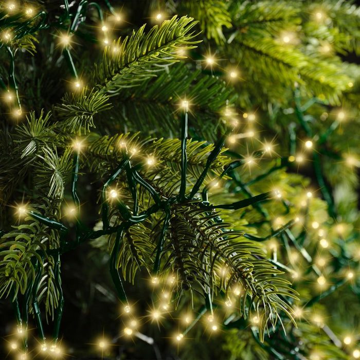 Premier Plug In Christmas Lights (Mains Powered) – Soft Gold LED Cluster String Lights