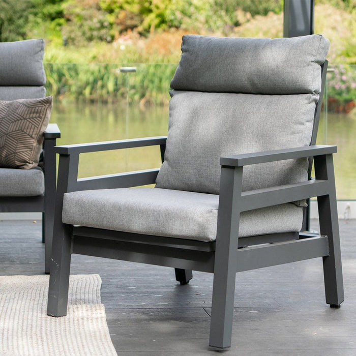 LG Outdoor Barcelona Lounge Dining Set with Adjustable Table