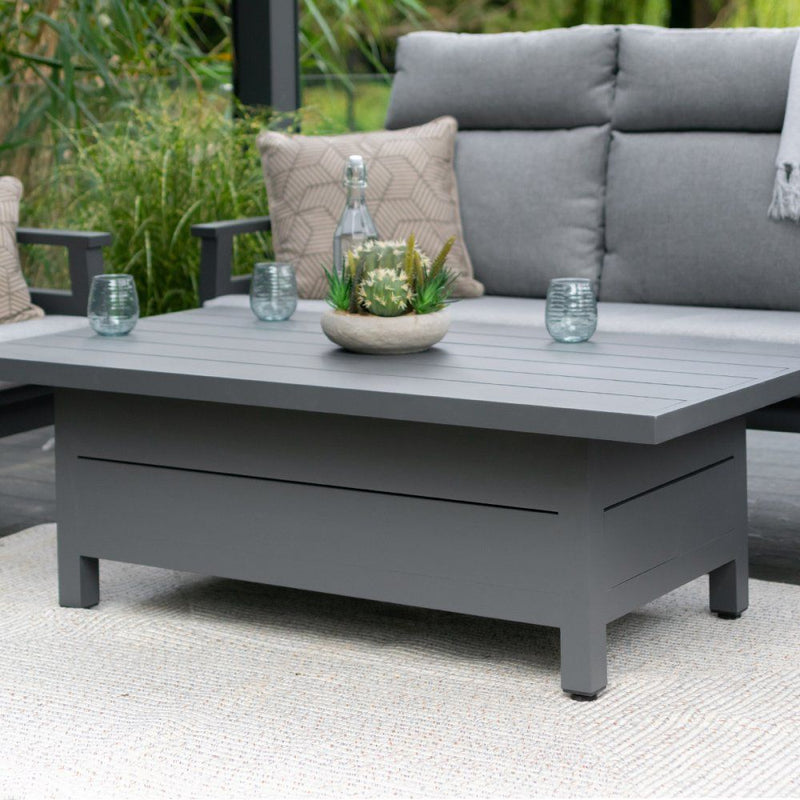 LG Outdoor Barcelona Lounge Dining Set with Adjustable Table