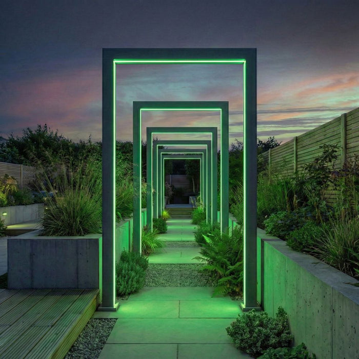Set of 3 Legacy PergolArch Aluminium RGBW LED Garden Archway