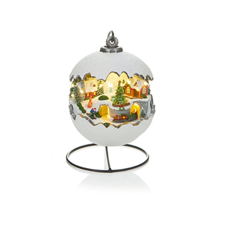 23cm Lit Animated Musical Half Ball with Rotating Train