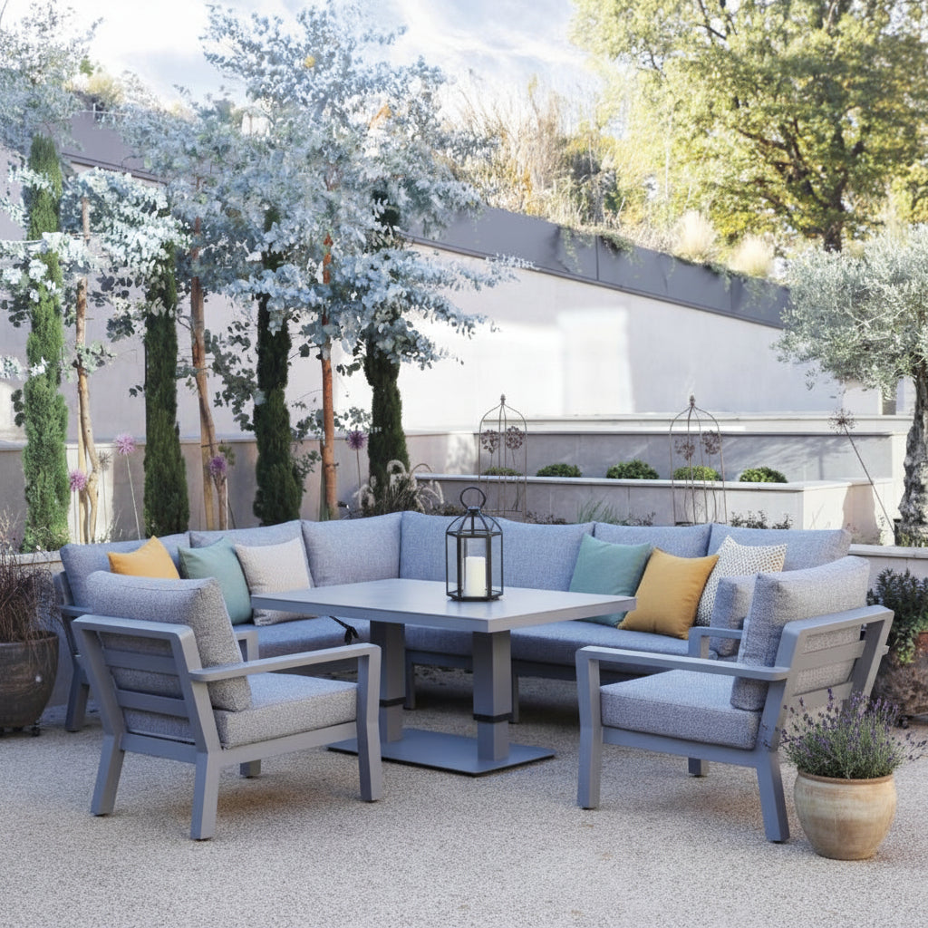 Supremo Logan Corner Modular Set With Adjustable Table — Newbank