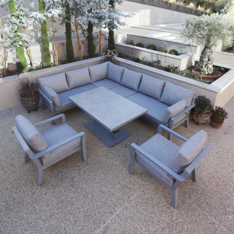 Supremo Logan Corner Modular Set With Adjustable Table