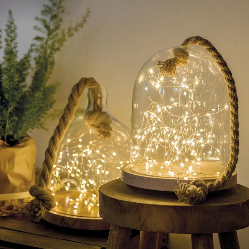 Lumineo Battery Operated Christmas Lights - Warm White 100 LED String Lights