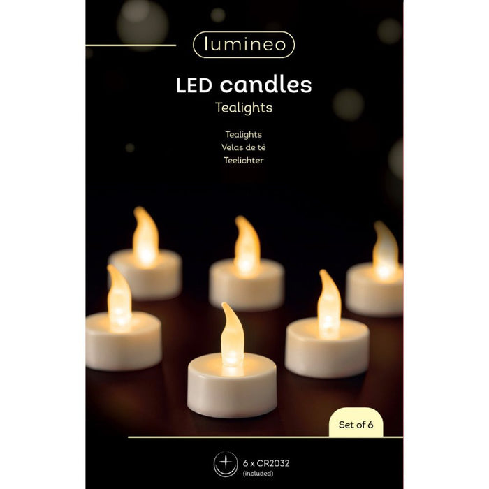 Lumineo LED Candle Tealights - 6pcs
