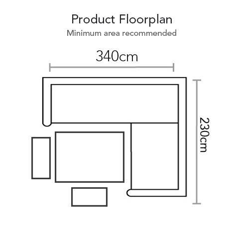 Supremo Melbury Corner Modular With Height Adjustable Table