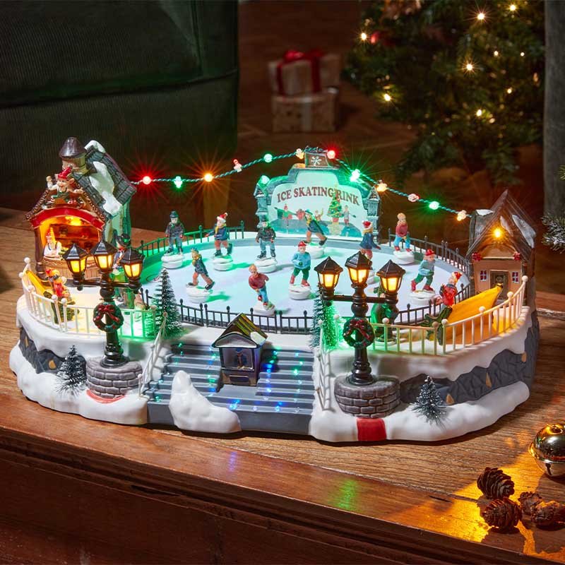 Merry Skaters! Snow Scene