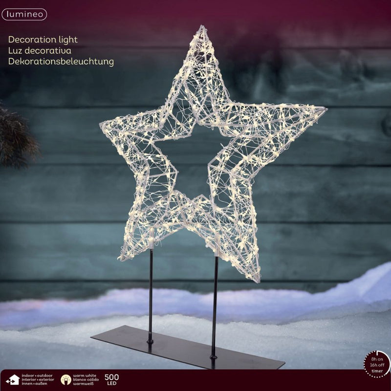 Micro LED Warm White Star Table Light
