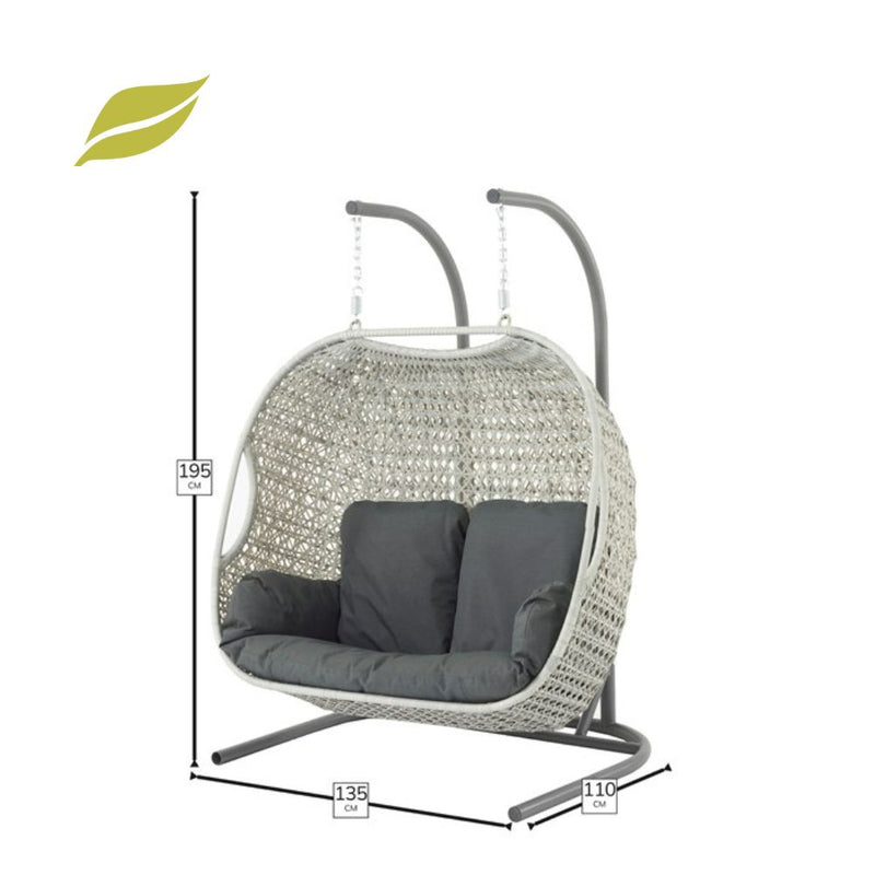 Bramblecrest Monterrey Double Hanging Cocoon Dove Grey