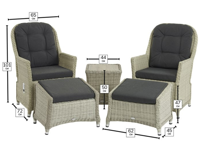 Bramblecrest Monterrey Recliner Set with Footstools & Table