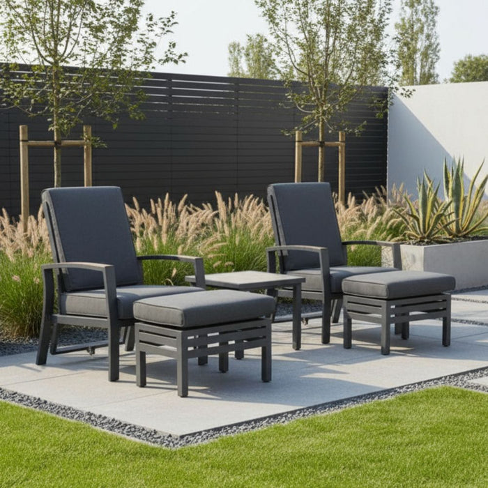 LG Outdoor Monza 5 Piece Recliner Set