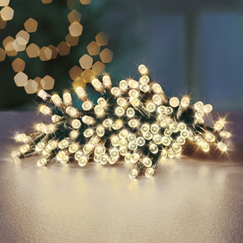 Premier Battery Operated Christmas Lights - Warm White LED String Lights