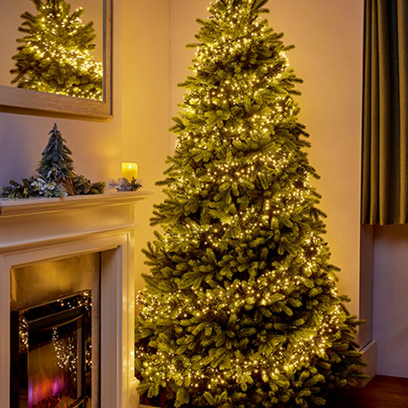 Premier Plug In Christmas Lights (Mains Powered) – Warm White LED Cluster String Lights