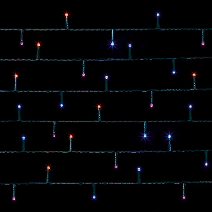 Multi Action LED Supabrights String Lights Rainbow With Timer