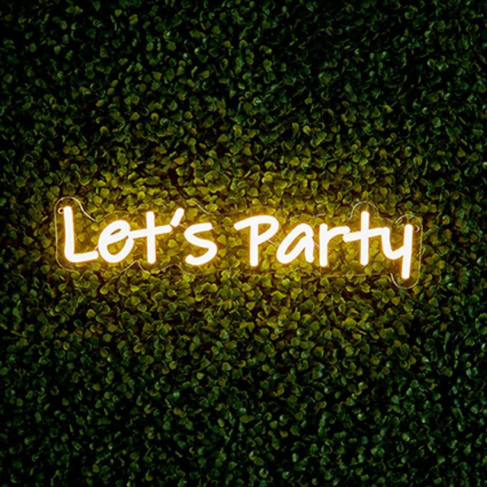 Neon Wall Sign - Lets Party