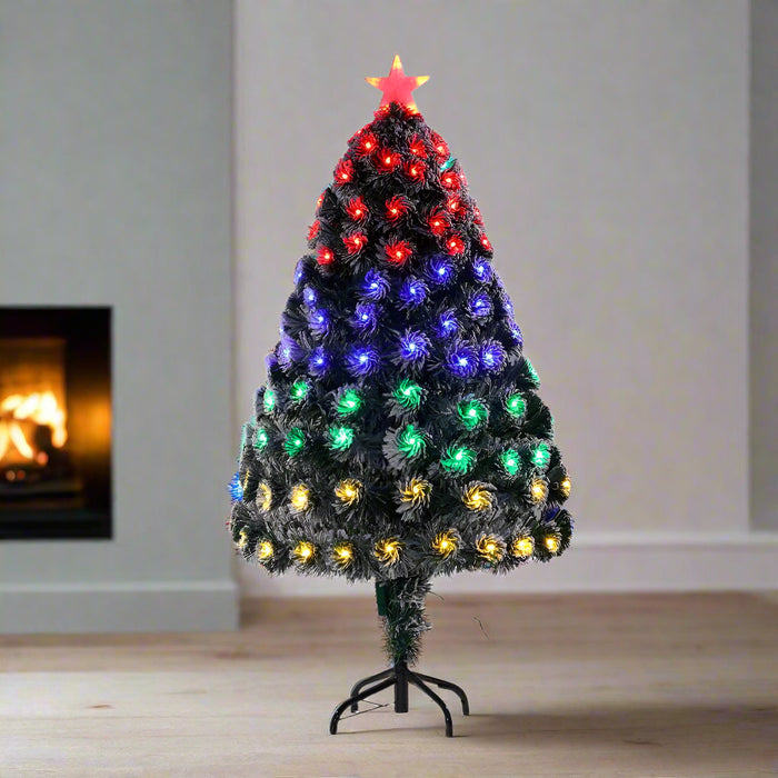 Noma Flocked Fibre Optic Christmas Tree