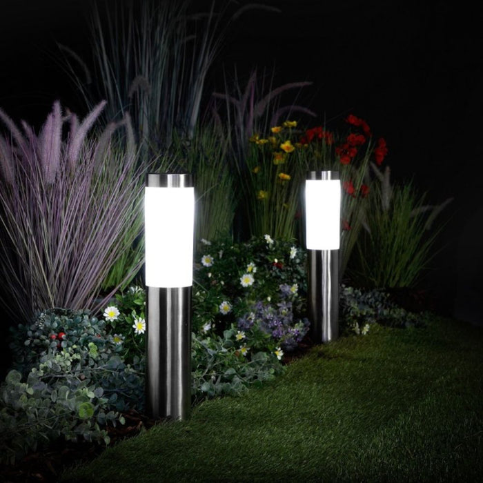 Noma Maxi Frosted Stainless Steel Bollard (2 Pack)