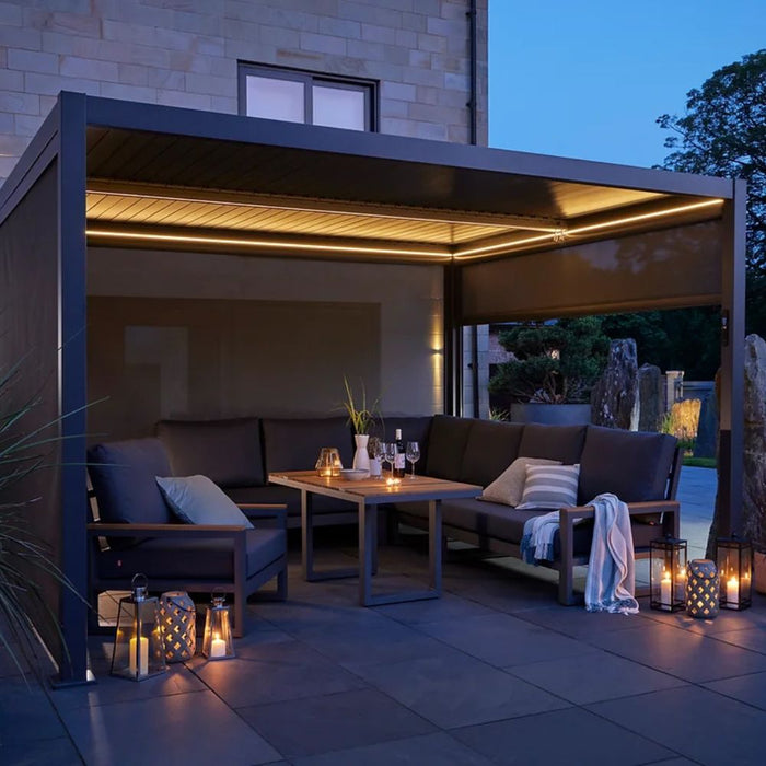 Norfolk Leisure Royce Cube Aluminium Grey Pergola