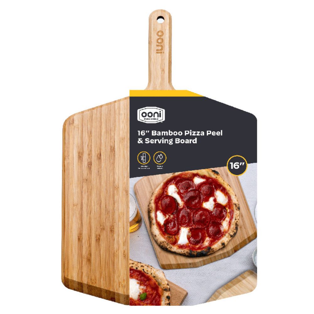 Ooni 16 Inch Bamboo Pizza Peel & Serving Board — Newbank Garden Centre