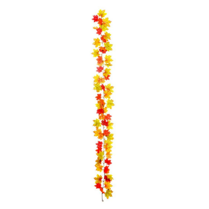 Sincere Floral 180cm Artificial Orange Maple Leaf Garland