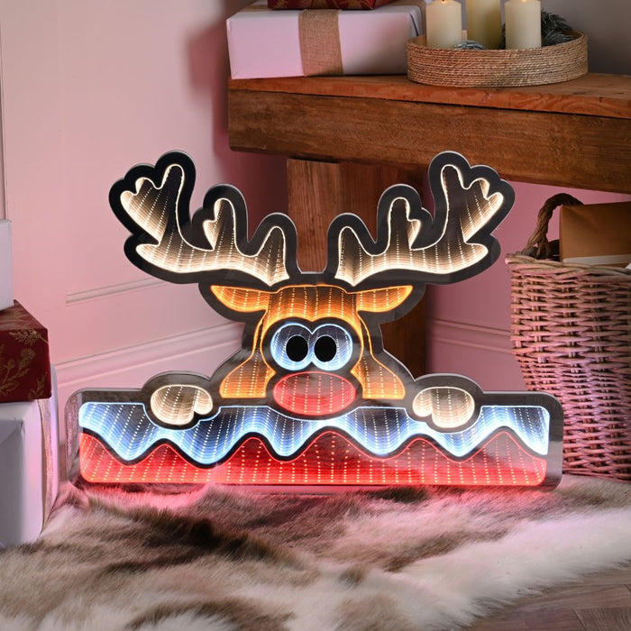 Peeping Reindeer Infinity Light