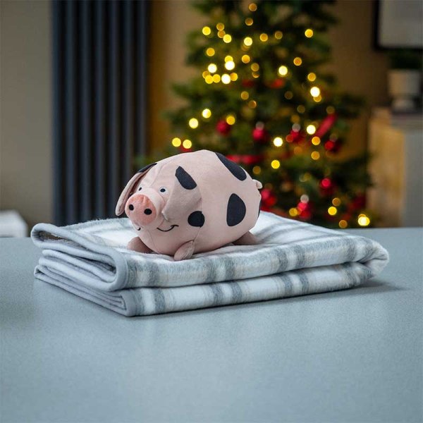 Pig-In-Blanket & Comforter - Grey Check