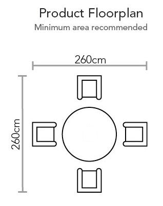 Supremo Polperro 4 Seat Round Dining Set