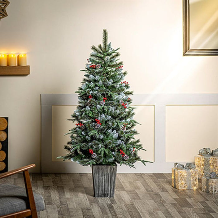 1.5m Pre Lit New Jersey Spruce with 150 Multi Action Warm White LEDs