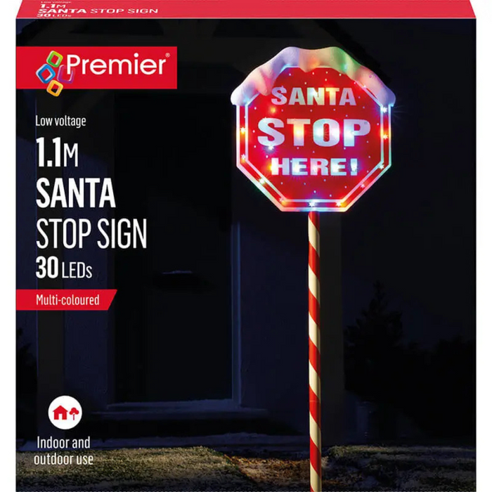 Premier 1.1m Santa Stop Sign Multicoloured