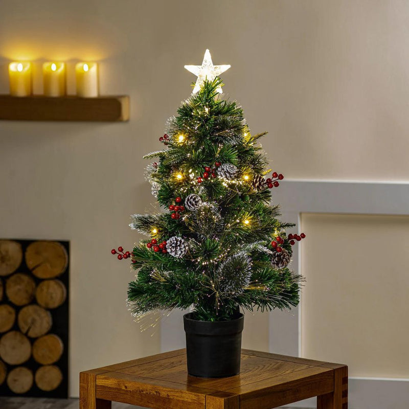 Premier 80cm New Jersey Fibre Optic Christmas Tree